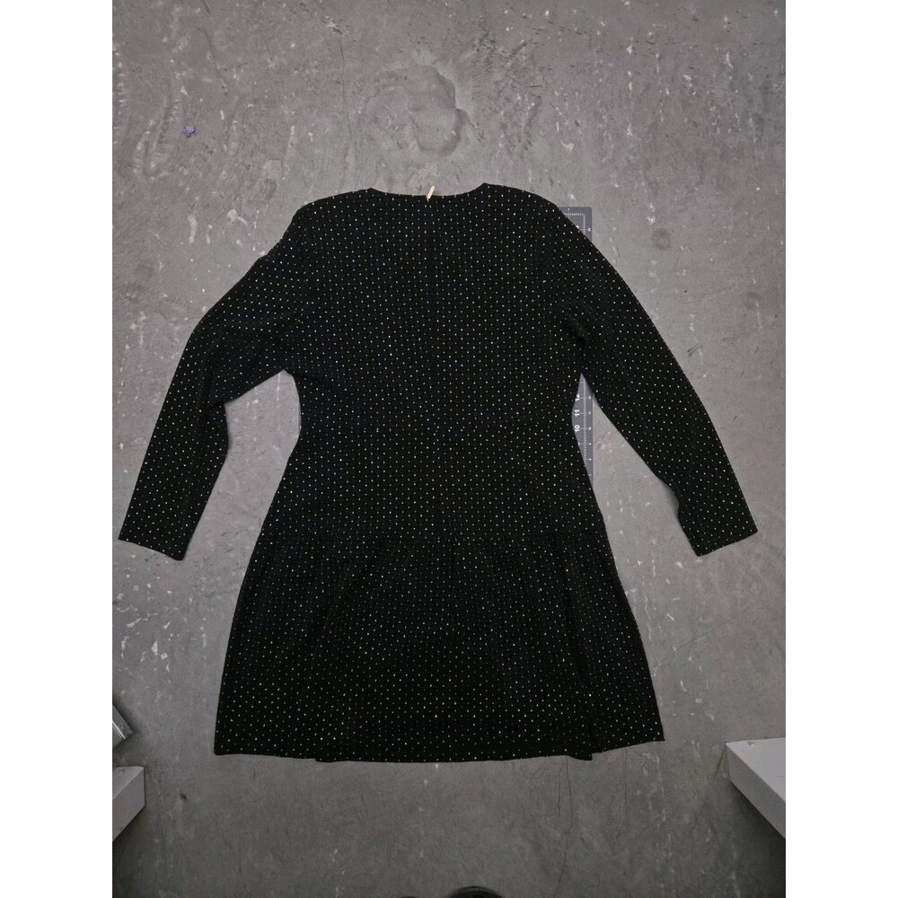 Michael Kors Womens Embellished Drop-Waist Dress Black Gold Sparkles NWT New - Picture 3 of 13